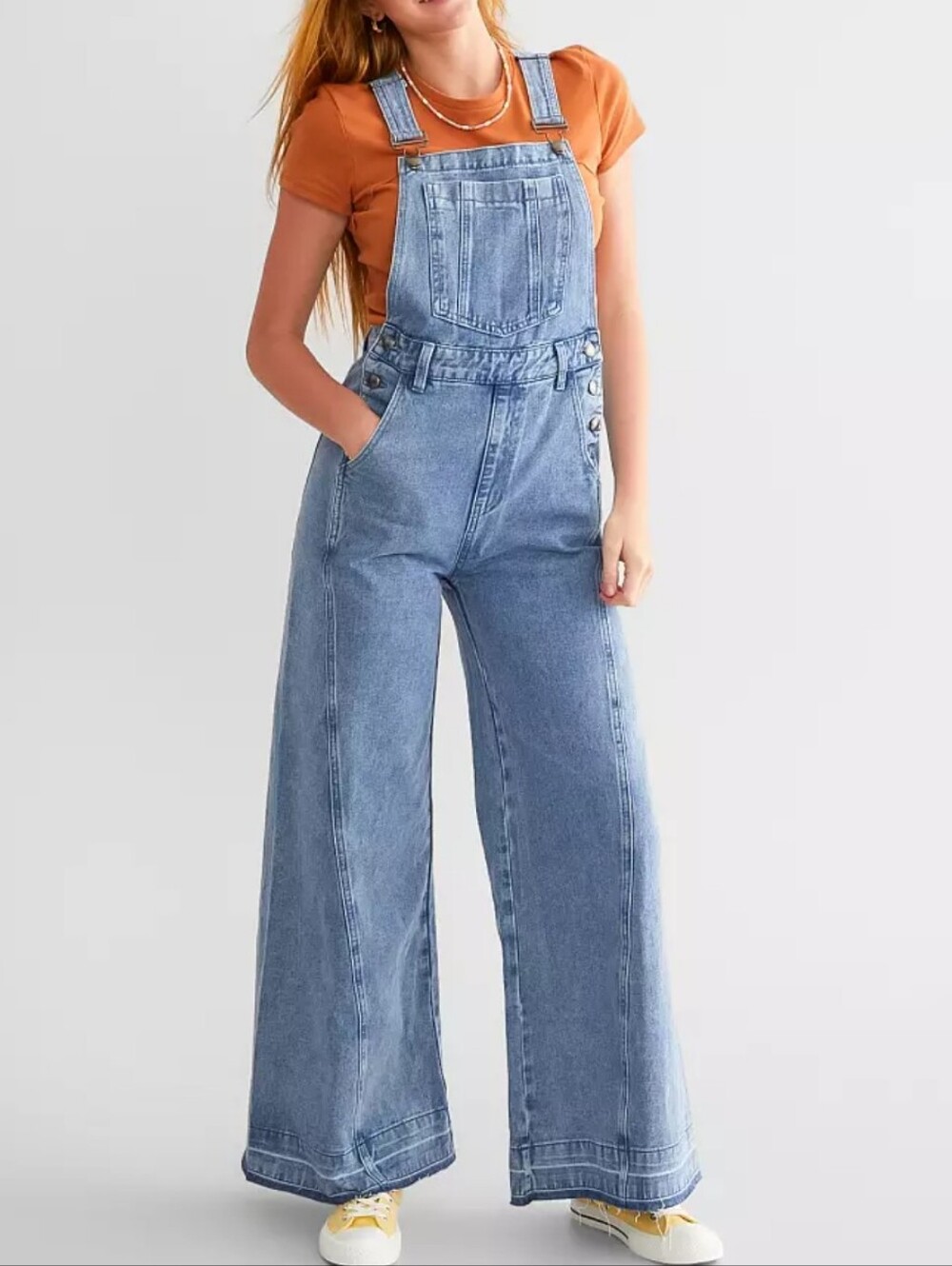 Listicle Undone Flare Denim Overalls